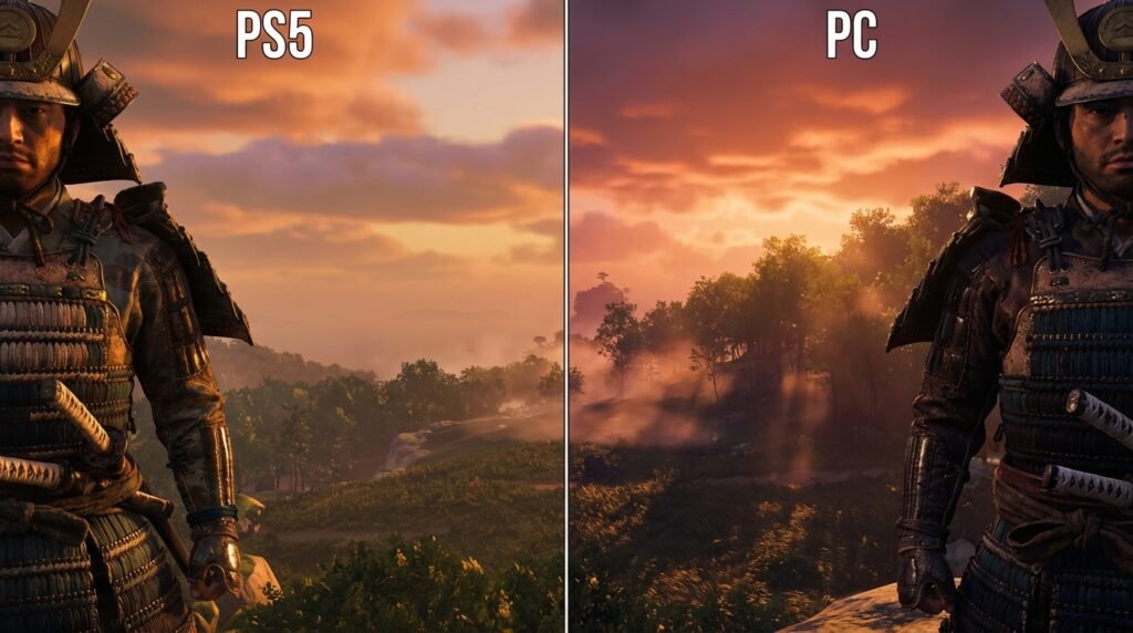 ac shadows ps5 vs pc