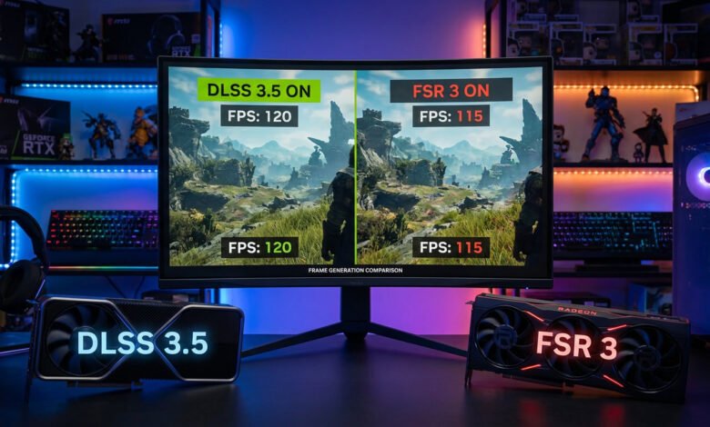 perbandingan frame generation DLSS FSR