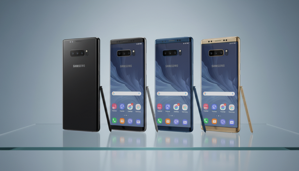 Gambar Samsung Galaxy Note 8 dengan berbagai pilihan warna