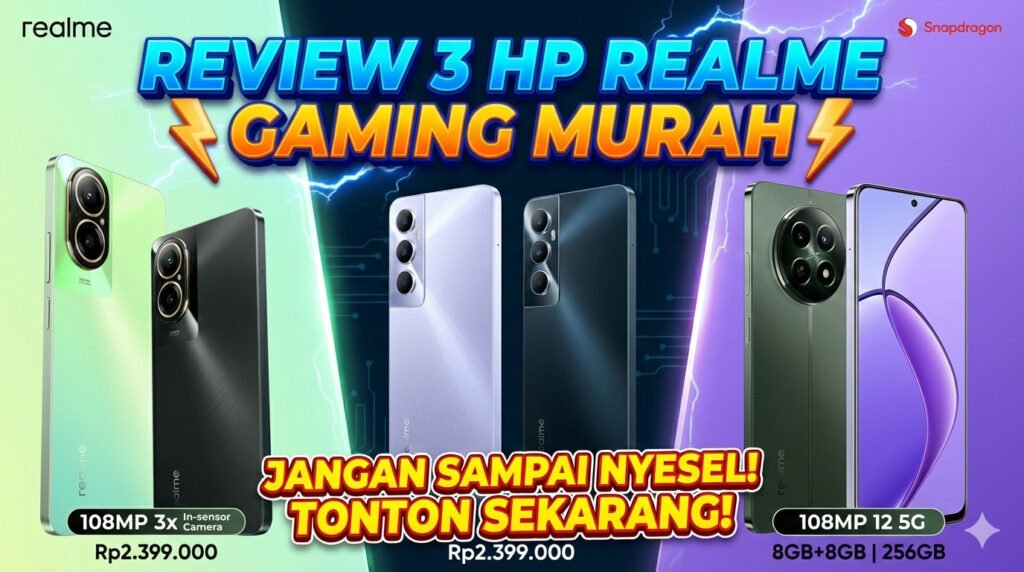 Review 3 HP Realme Gaming Murah